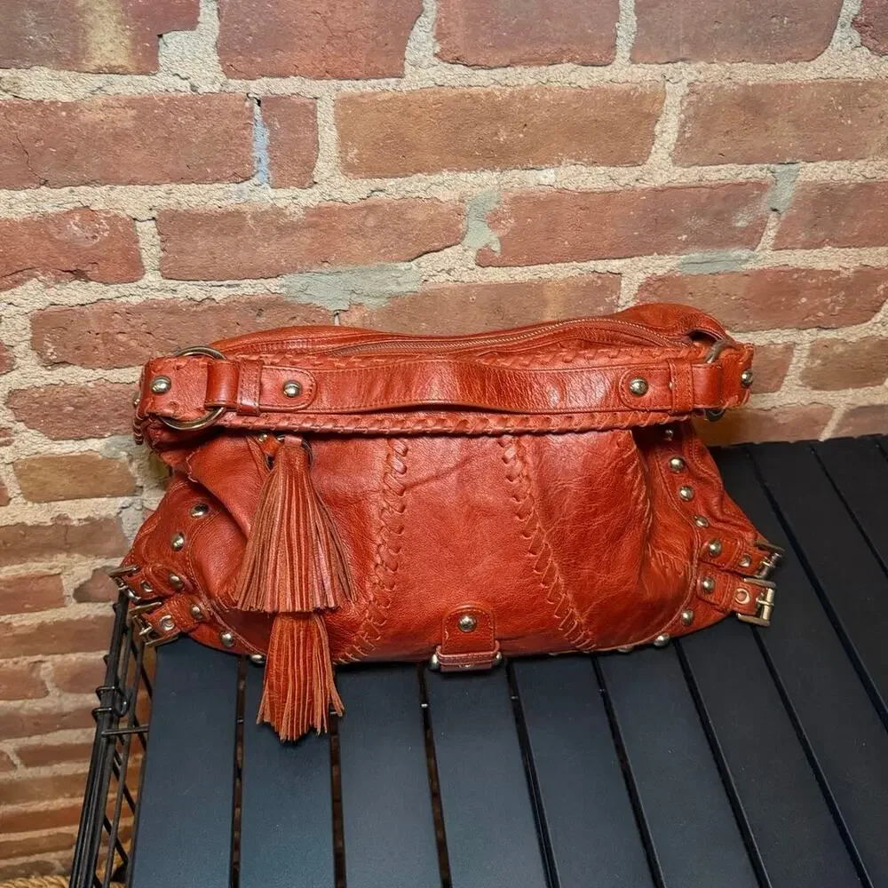 Isabella Fiore Audra Studded Hobo Bag